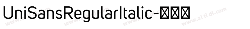 UniSansRegularItalic字体转换