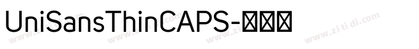 UniSansThinCAPS字体转换