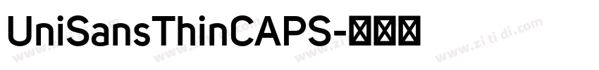 UniSansThinCAPS字体转换