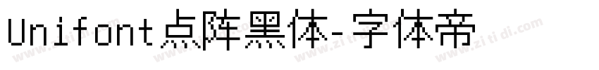 Unifont点阵黑体字体转换