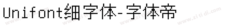 Unifont细字体字体转换