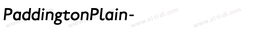 PaddingtonPlain字体转换