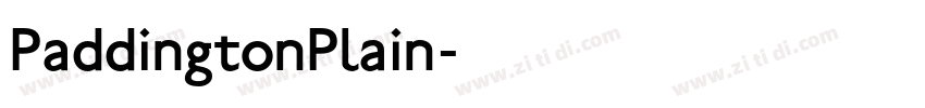 PaddingtonPlain字体转换