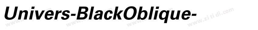 Univers-BlackOblique字体转换