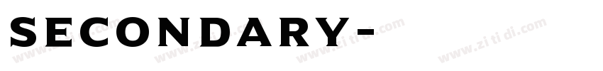 Secondary字体转换 Secondary字体转换