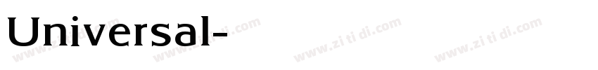 Universal字体转换
