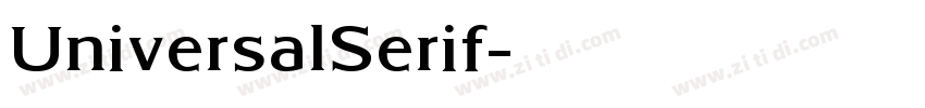 UniversalSerif字体转换