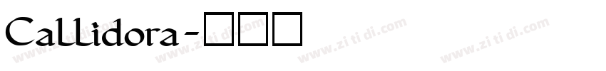 Callidora字体转换