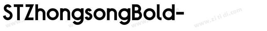 STZhongsongBold字体转换