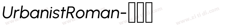 UrbanistRoman字体转换