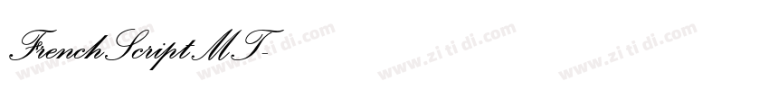 FrenchScriptMT字体转换