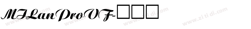 MILanProVF字体转换