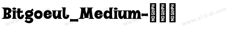 Bitgoeul_Medium字体转换