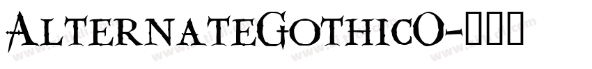 AlternateGothic0字体转换
