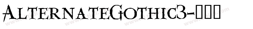 AlternateGothic3字体转换