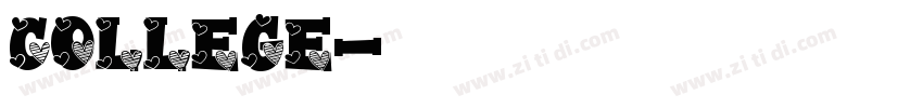 COLLEGE字体转换