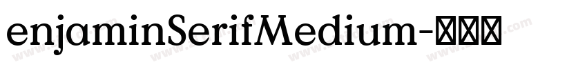 enjaminSerifMedium字体转换