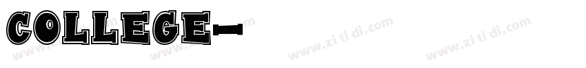 COLLEGE字体转换