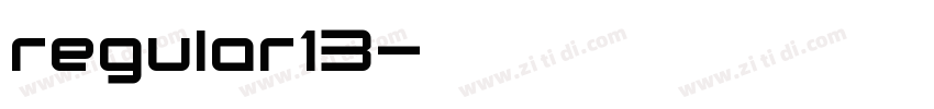 regular13字体转换