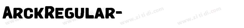 ArckRegular字体转换