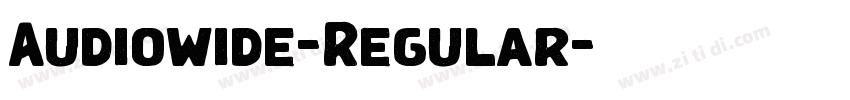 Audiowide-Regular字体转换