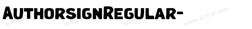 AuthorsignRegular字体转换 AuthorsignRegular字体转换