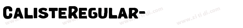 CalisteRegular字体转换