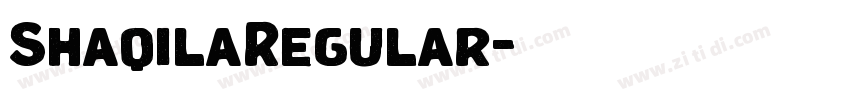 ShaqilaRegular字体转换