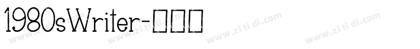 1980sWriter字体转换