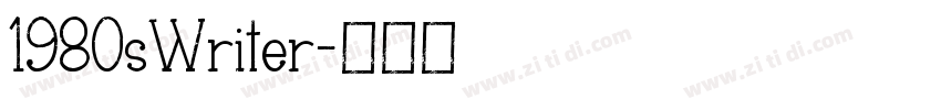 1980sWriter字体转换