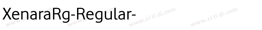 XenaraRg-Regular字体转换