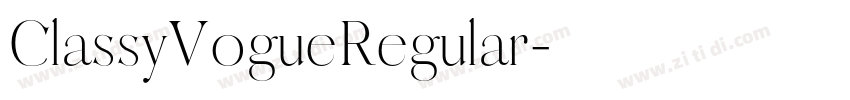 ClassyVogueRegular字体转换