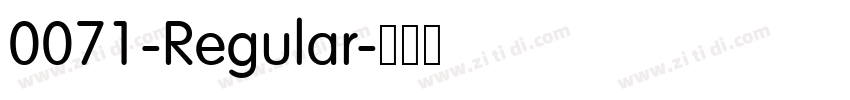 0071-Regular字体转换 0071-Regular字体转换