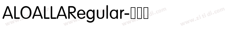 ALOALLARegular字体转换