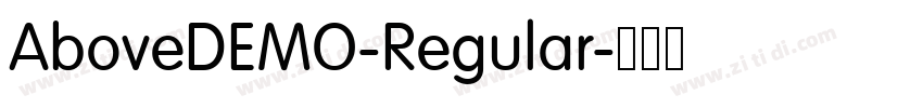 AboveDEMO-Regular字体转换