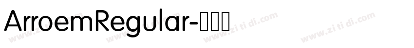 ArroemRegular字体转换