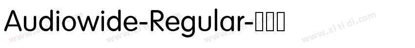 Audiowide-Regular字体转换