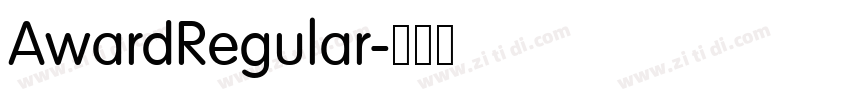 AwardRegular字体转换