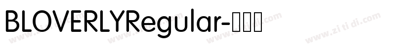 BLOVERLYRegular字体转换