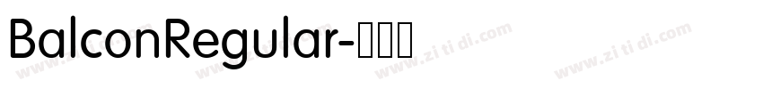 BalconRegular字体转换