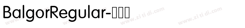 BalgorRegular字体转换