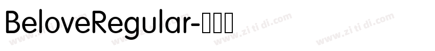 BeloveRegular字体转换