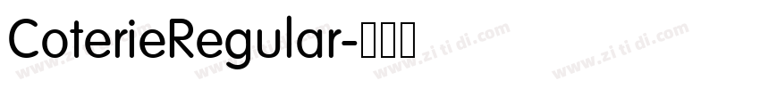 CoterieRegular字体转换 CoterieRegular字体转换