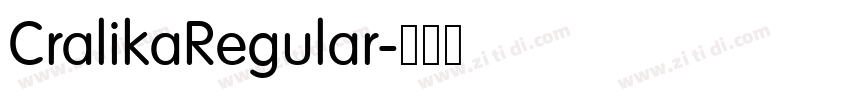 CralikaRegular字体转换