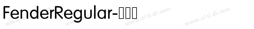 FenderRegular字体转换