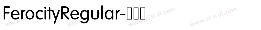 FerocityRegular字体转换