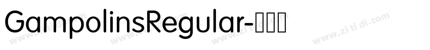 GampolinsRegular字体转换 GampolinsRegular字体转换