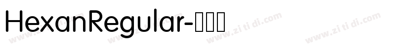 HexanRegular字体转换
