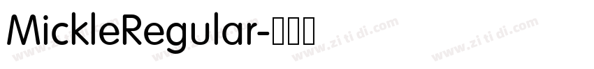 MickleRegular字体转换