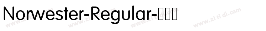 Norwester-Regular字体转换